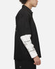 Saint Morta Marked Layered Long Sleeve Button Up Shirt Black/White