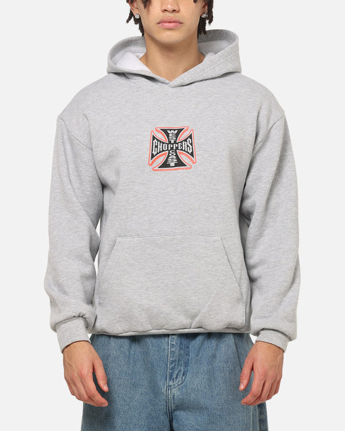 West Coast Choppers Choppers Cross Hoodie Grey Marle