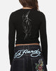 Ed Hardy Women's Cyber Rhinestone Long Sleeve T-Shirt Black
