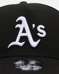 New Era Oakland Athletics 'Easy Black and White' 9FORTY A-Frame Snapback Black/White