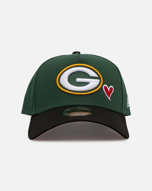 New Era Green Bay Packers 'Team Color Hearts' 9FORTY A-Frame Snapback Official Team Color