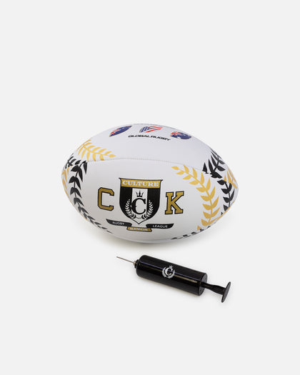 Culture Kings NFS Rugby Ball 24 White/Black/Gold
