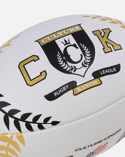 Culture Kings NFS Rugby Ball 24 White/Black/Gold