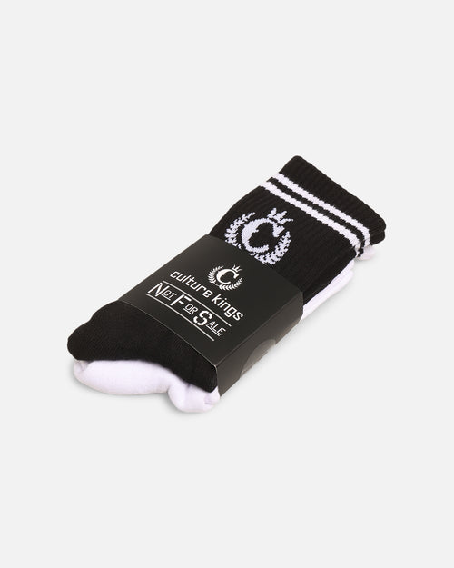 Culture Kings CK NFS Logo Socks 2 Pack Black/White