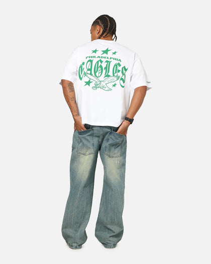 Mitchell & Ness Philadelphia Eagles Stars & Text Boxy T-Shirt White