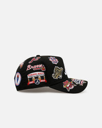New Era Atlanta Braves 'All Over Embroidery' 9FORTY A-Frame Snapback Black
