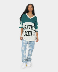 BEENTRILL Numerals Football Jersey Cream/Green