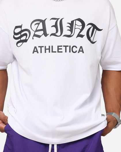 Saint Morta Saint Athletica Boxy T-Shirt White/Black