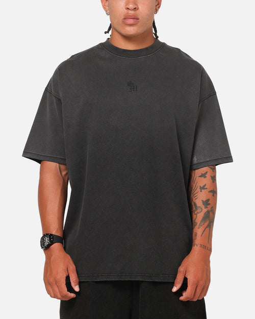 Saint Morta Athltc R3 Boxy T-Shirt Washed Black