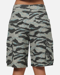 Carre Depot Cargo Shorts Tiger Camo