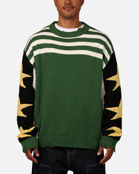 MNML Belly Knit Distressed Crewneck Sweater Multi