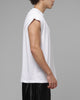 Loiter Script Muscle T-Shirt White