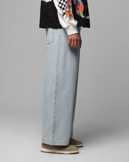 Loiter Collateral Baggy Jeans Blue Pin Stripe