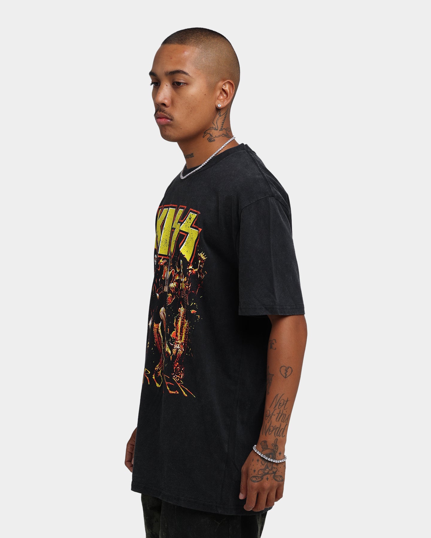 KISS Destroyer T-Shirt Black Wash | Culture Kings