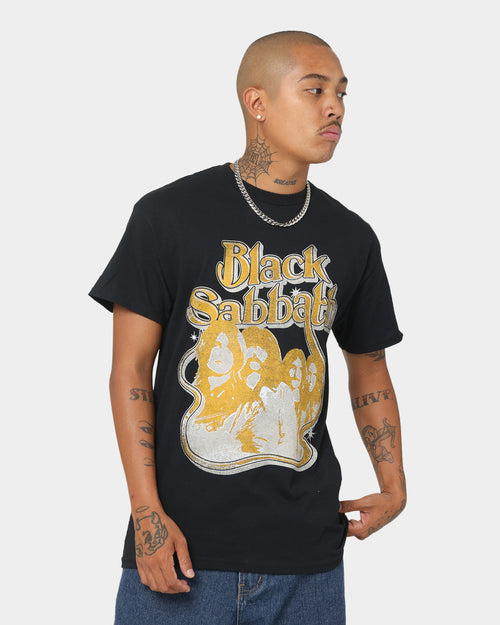 Black Sabbath Portrait Loop Vintage T-Shirt Black