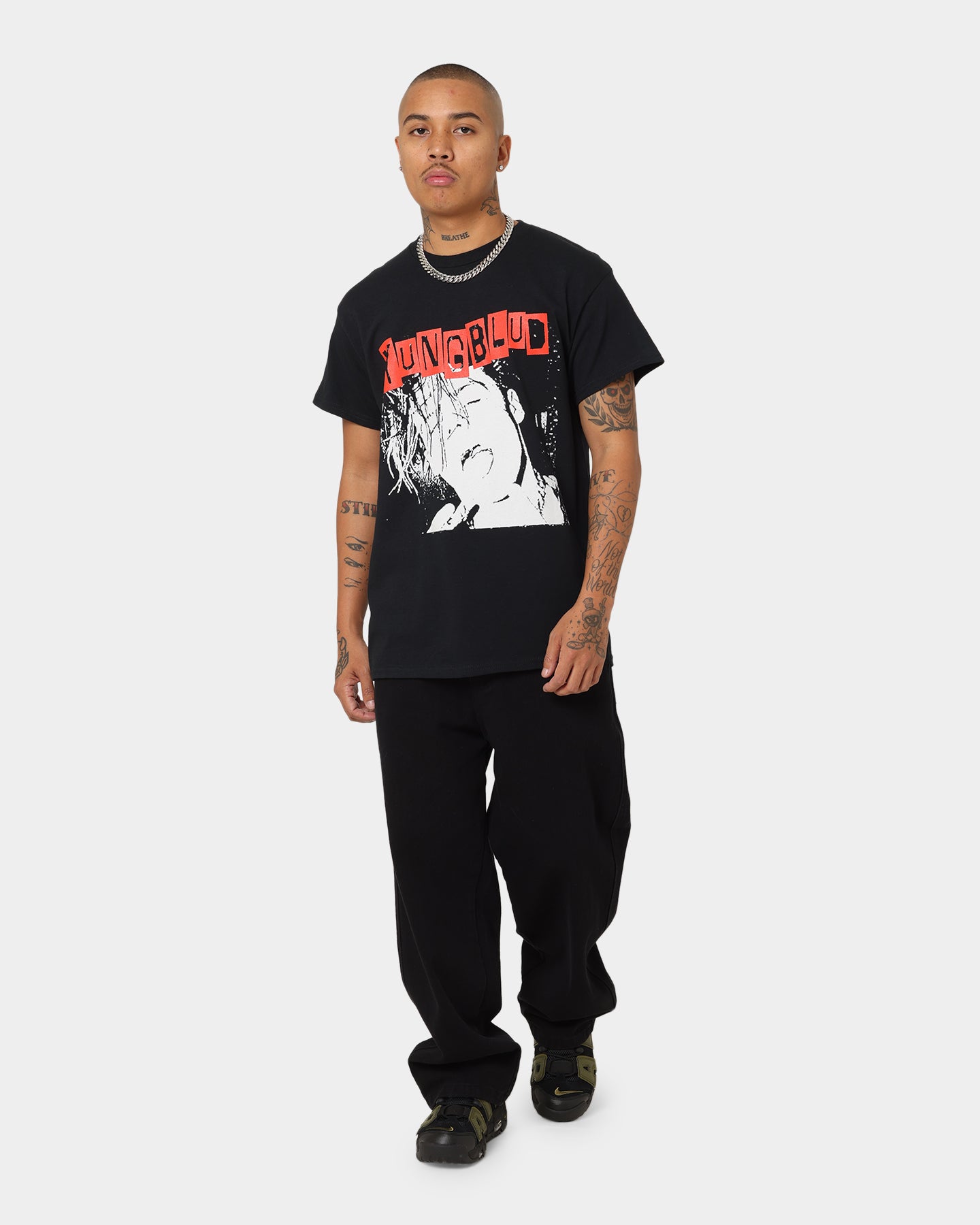 YUNGBLUD Universal Music X YUNGBLUD Stencil Photo T-Shirt Black