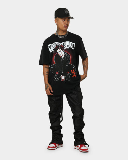 YUNGBLUD Sitting Life On Mars Tour Vintage T-Shirt Washed Black