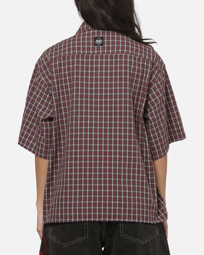 Worship Catharsis Box Crop Shirt Red Check