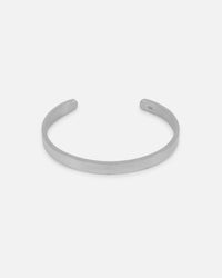 Saint Morta 6mm Adjustable Open Cuff Bracelet White Gold