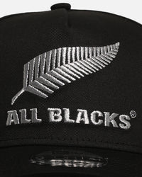New Era New Zealand All Blacks 'All Blacks Collection' 9FORTY A-Frame Snapback Black/Metallic Silver