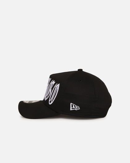 New Era Chicago Bulls 'Oversized Gothic Script Crown' 9FORTY A-Frame Snapback Black/White