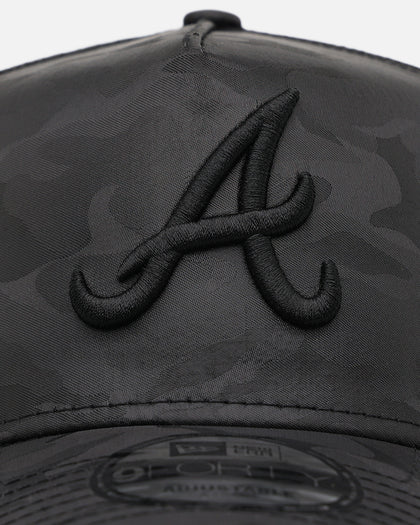 New Era Atlanta Braves 'Camo' 9FORTY A-Frame Trucker Snapback Black
