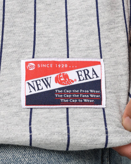 New Era Los Angeles Dodgers Pinstripe T-Shirt Grey