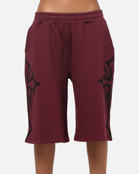 Ed Hardy Trinity Baggy Sweat Shorts Plum