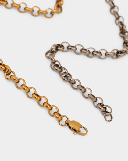 Loiter 18" Split Chain Necklace Natural/Brown/Green