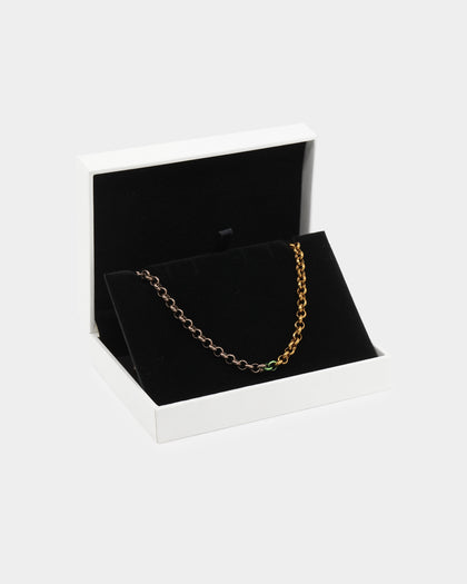 Loiter 18" Split Chain Necklace Natural/Brown/Green
