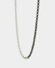 Loiter 18" Split Chain Necklace Black/Silver/Green