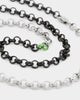 Loiter 18" Split Chain Necklace Black/Silver/Green