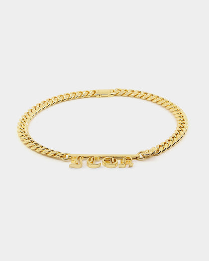 Saint Morta Custom Alpha 4 Letter Chain Gold