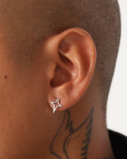 Saint Morta The 4 Point Earrings White Gold