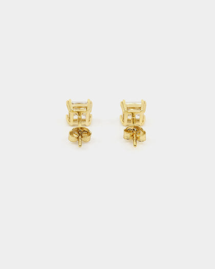 NXS Square Cut Earrings Gold