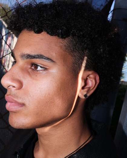 NXS Square Cut Earring Iced Black