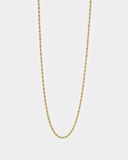 NXS 2mm Rope Necklace Gold
