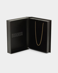 NXS 2mm Rope Necklace Gold