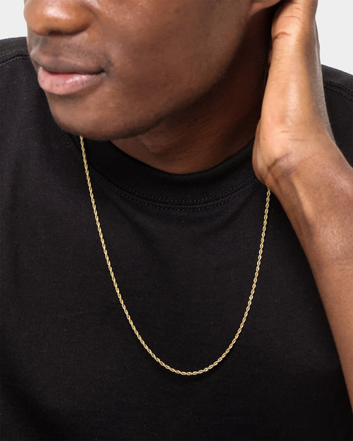 NXS 2mm Rope Necklace Gold