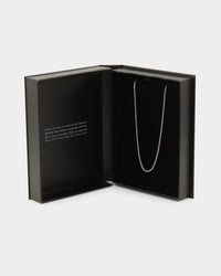 NXS 2mm Rope Necklace White Gold