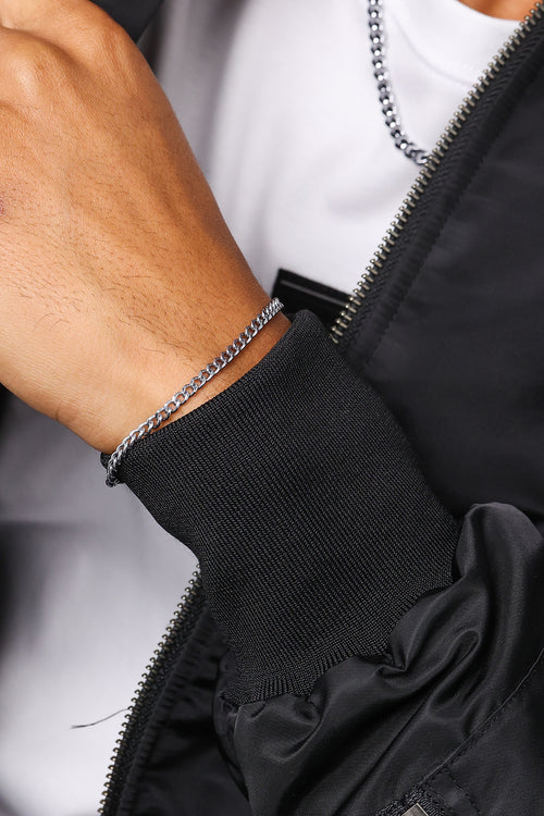 NXS 3mm Cuban Bracelet White Gold