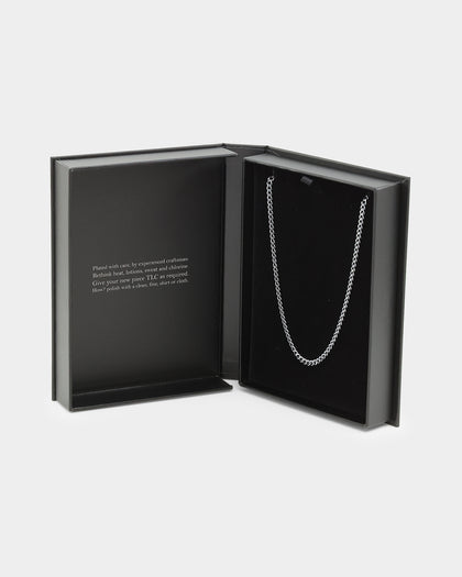 NXS 3mm Micro Cuban Chain White Gold