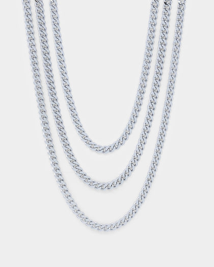 NXS 5mm Chain Link Set White Gold