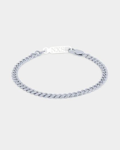 NXS 5mm Cuban Bracelet White Gold