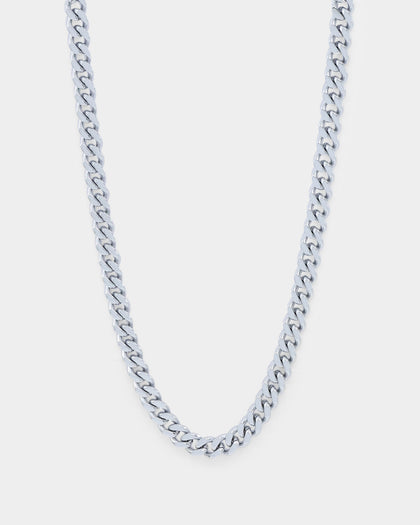 NXS 5mm Cuban Link Chain White Gold