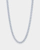 NXS 5mm Cuban Link Chain White Gold