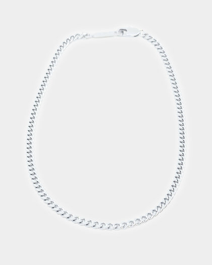 NXS 5mm Cuban Link Chain White Gold