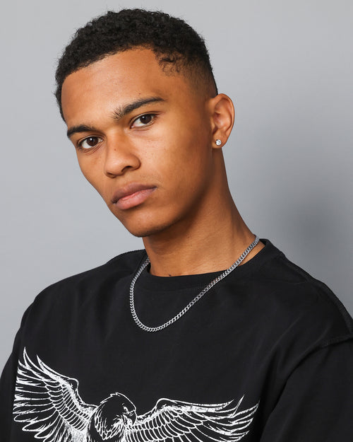 NXS 5mm Cuban Link Chain White Gold