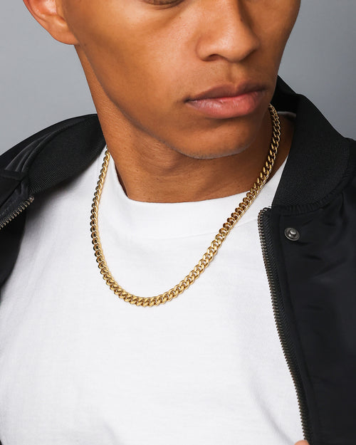 NXS 7mm Cuban Chain Gold