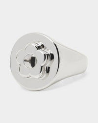 Wild For The Weekend Flower Power Signet Ring (Large) Silver